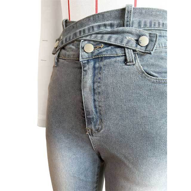 Chic Fashion High Waist Cargo Jeans