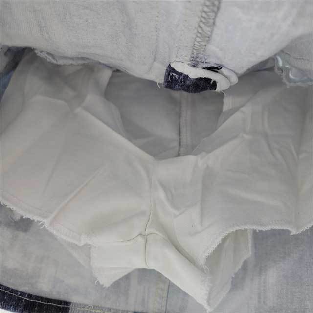 Color Block Denim Cargo Skirt