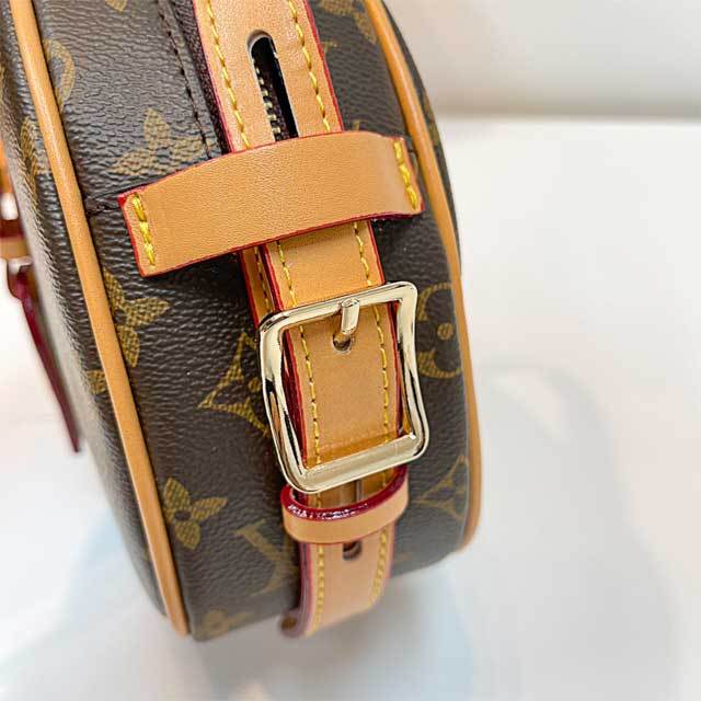 Leather Round-Shaped Messenger Bag