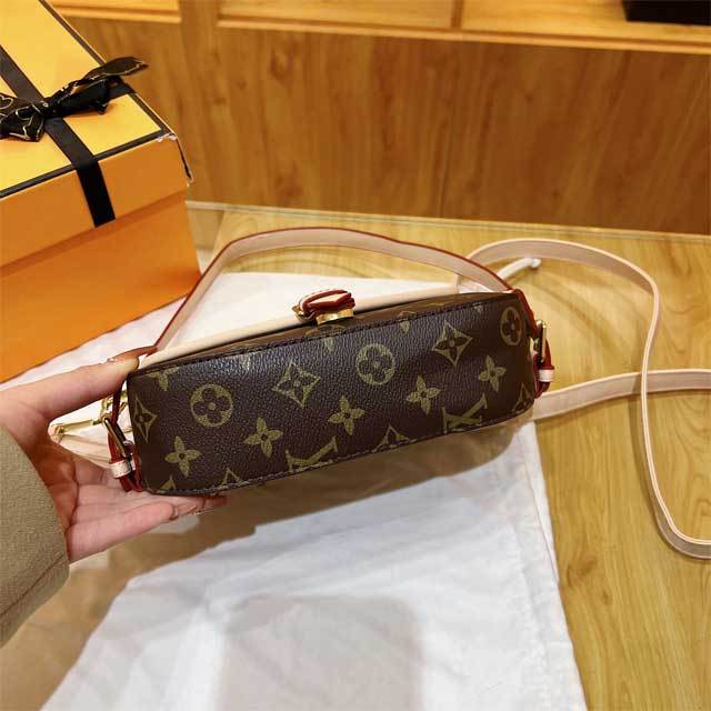 Printed Leather Messenger Bag