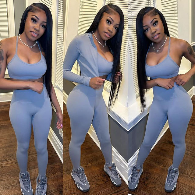 Quick-drying Fitness Tight Pant Set 3 Pieces