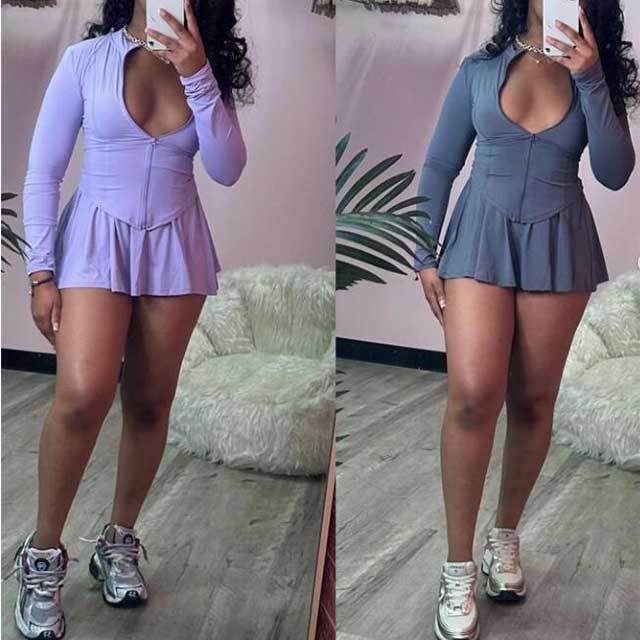Active Tennis Mini Skirt Short Sets