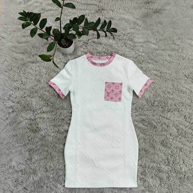 Letter Embossing Bodycon Dress