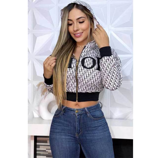Embroidery Fashion Hooded Jacket