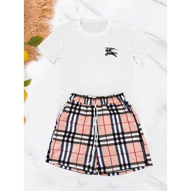 Printed Drawstring Short Set
