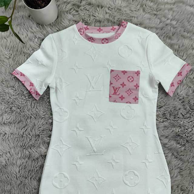Letter Embossing Bodycon Dress