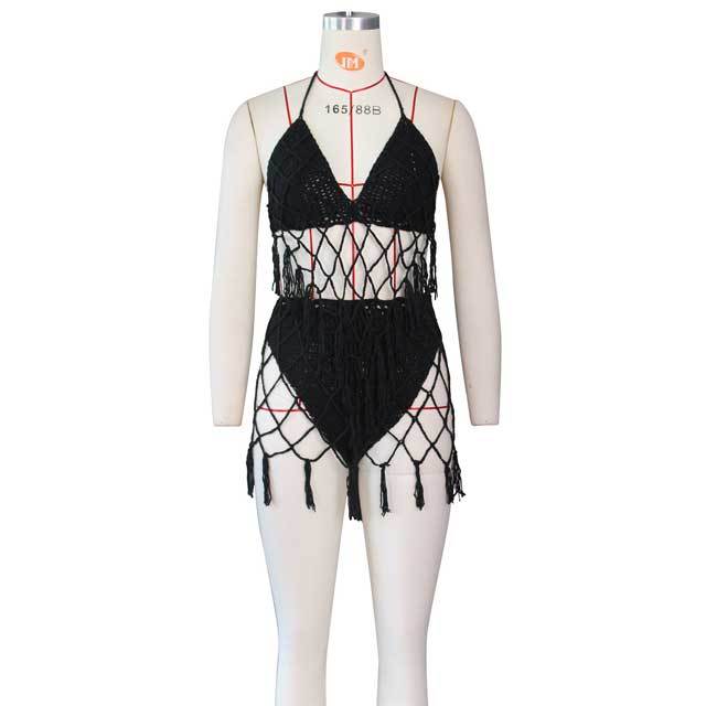 Crochet Hollow Out Bathing Suit
