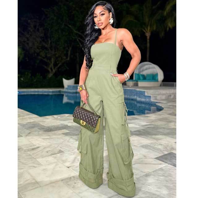 Multi Pockets Cami Cargo Jumpsuit