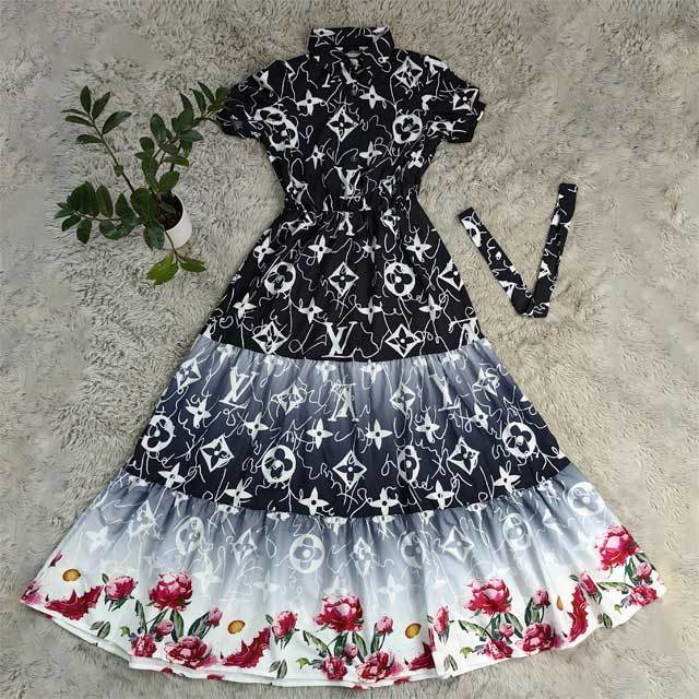 Printed Gradient Maxi Dress