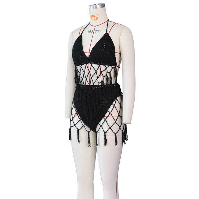Crochet Hollow Out Bathing Suit