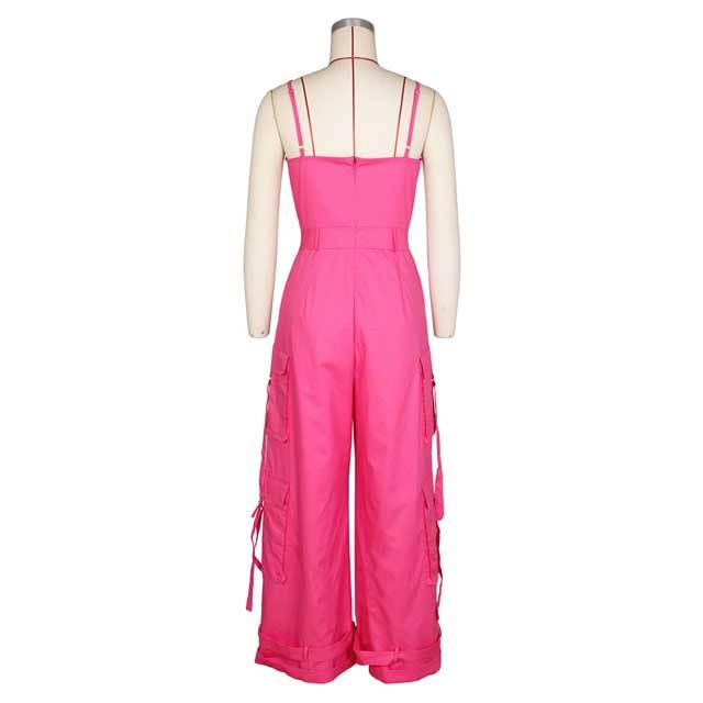 Multi Pockets Cami Cargo Jumpsuit