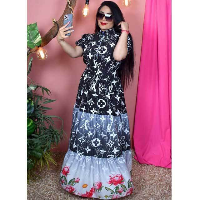 Printed Gradient Maxi Dress
