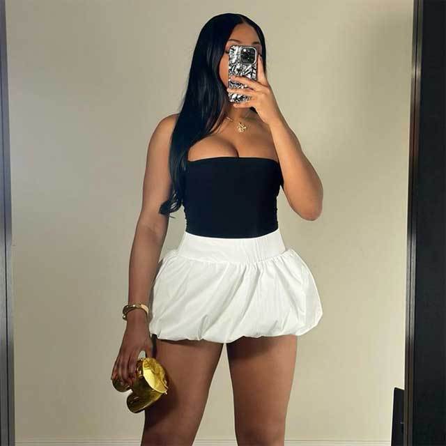 High Waist Bubble Skirt