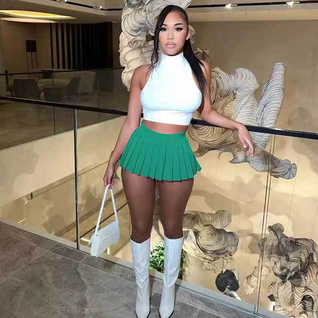 Sexy High Waist Pleated Skirt