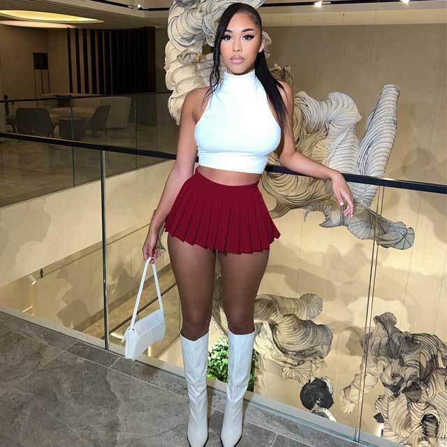 Sexy High Waist Pleated Skirt