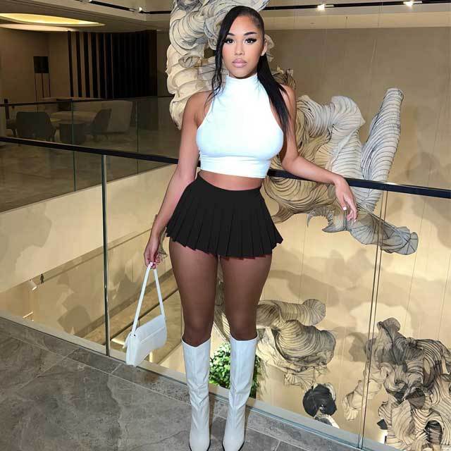Sexy High Waist Pleated Skirt