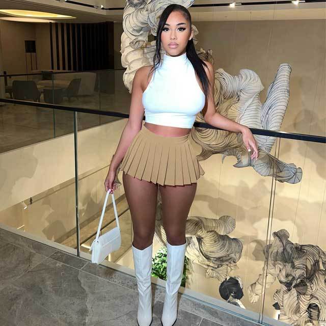 Sexy High Waist Pleated Skirt