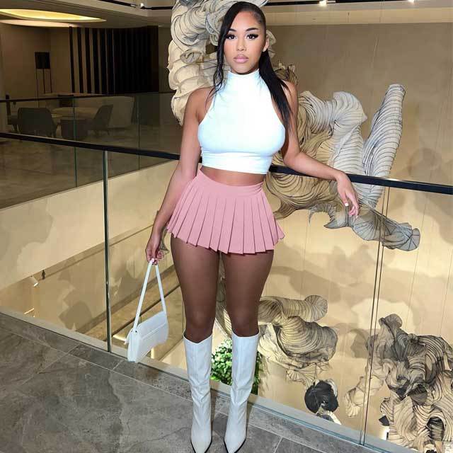 Sexy High Waist Pleated Skirt