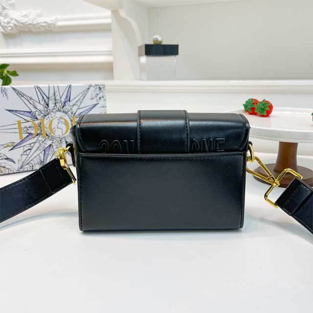 Metal Logo Leather Messenger Bag