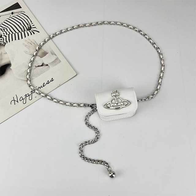 Trendy Punk Chains Belt Bag