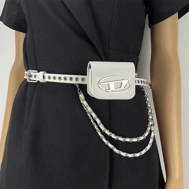 Versatile Studded Punk Chain Belt Bag