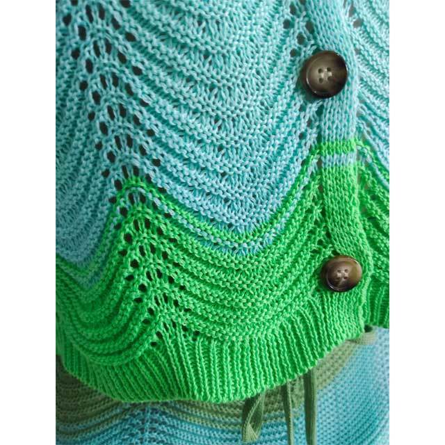 Knit Color Block Short Set