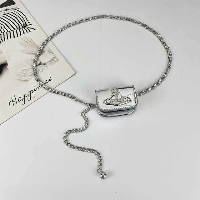Trendy Punk Chains Belt Bag
