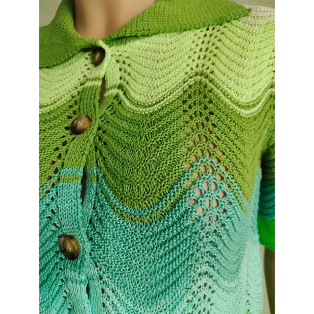 Knit Color Block Short Set