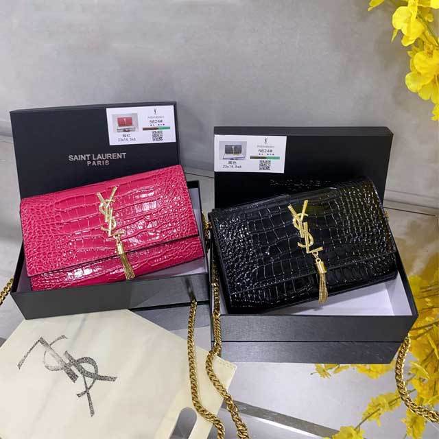 Crocodile Leather Messenger Bag