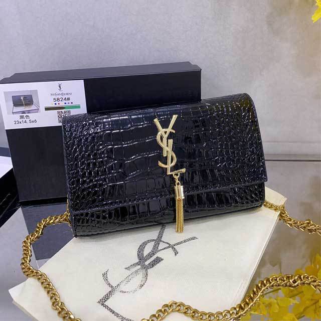 Crocodile Leather Messenger Bag