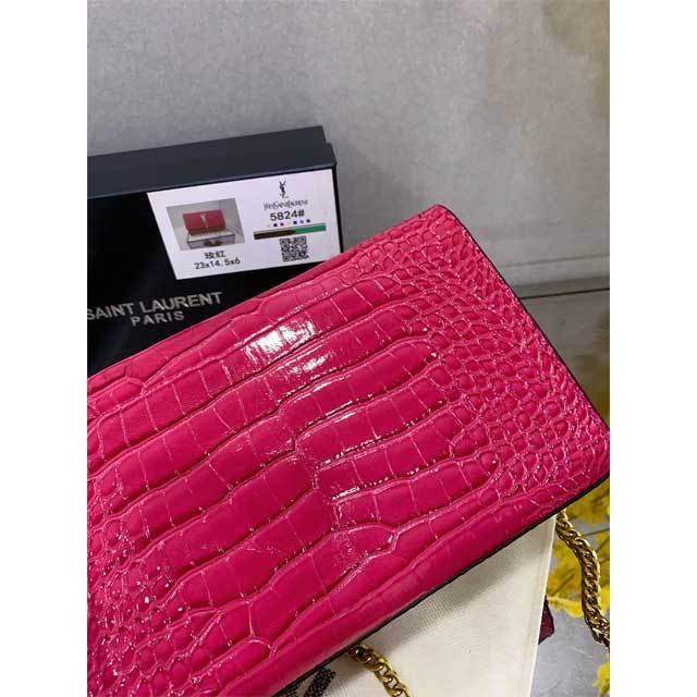 Crocodile Leather Messenger Bag