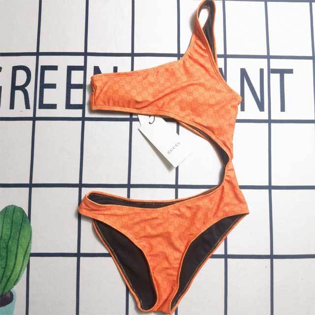 Printed Cut Out One Shoulder Swimsuit