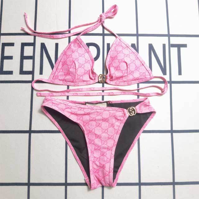 Printed Strappy Bikini Set