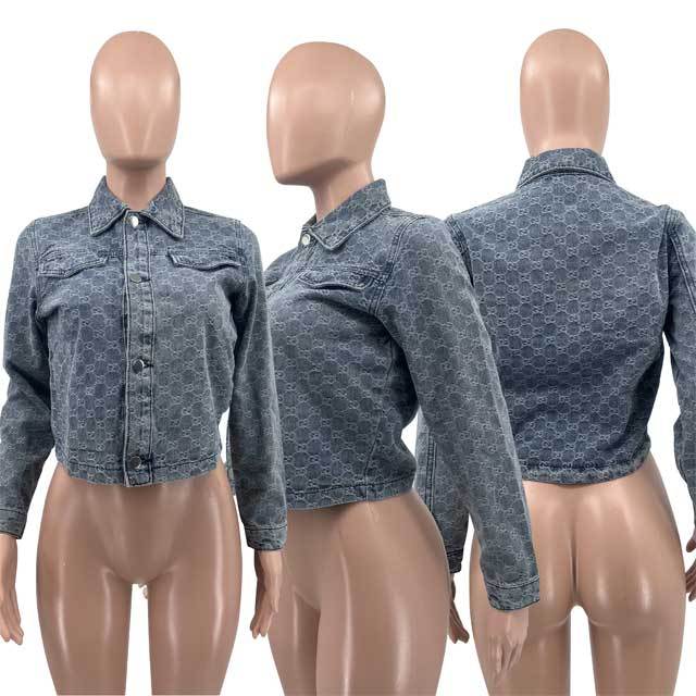 Washed Denim Casual Jacket