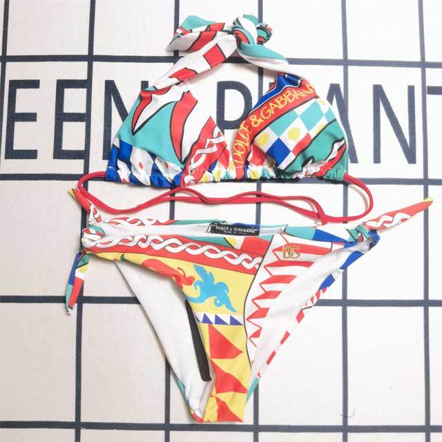Printed Strappy Sexy Bikini Set