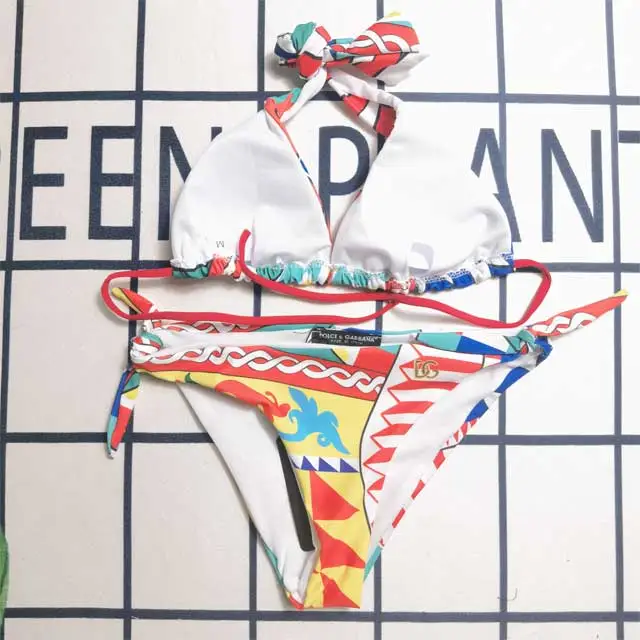 Printed Strappy Sexy Bikini Set