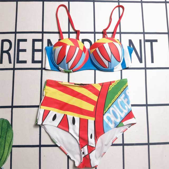 Printed Sexy High Waist Bathing Suit