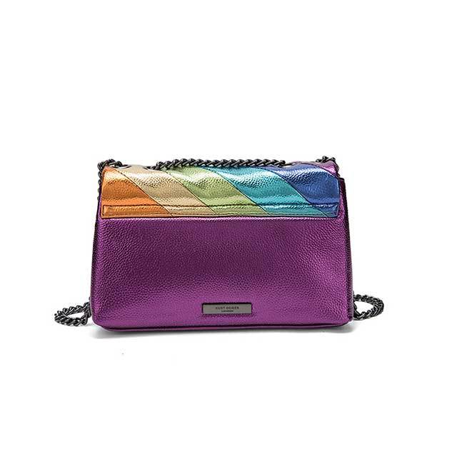 Rainbow Spliced Chain Shoulder Bag