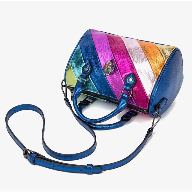 Rainbow Color Patchwork Style Crossbody Handbag