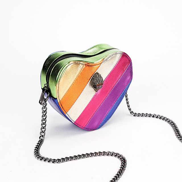 Heart Shaped Style Rainbow Crossbody Bag