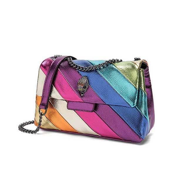Rainbow Spliced Chain Shoulder Bag