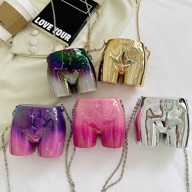 Butt Shaped Chains Crossbody Mini Bag
