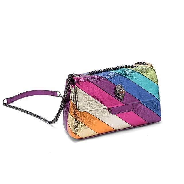 Rainbow Spliced Chain Shoulder Bag