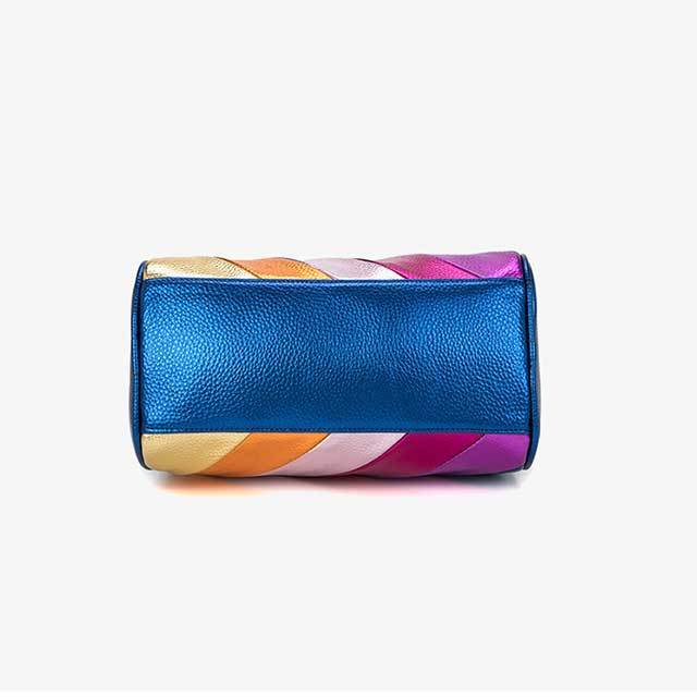 Rainbow Color Patchwork Style Crossbody Handbag