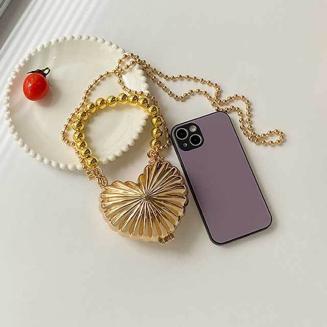 Punk Style Heart Shaped Crossbody Mini Bag