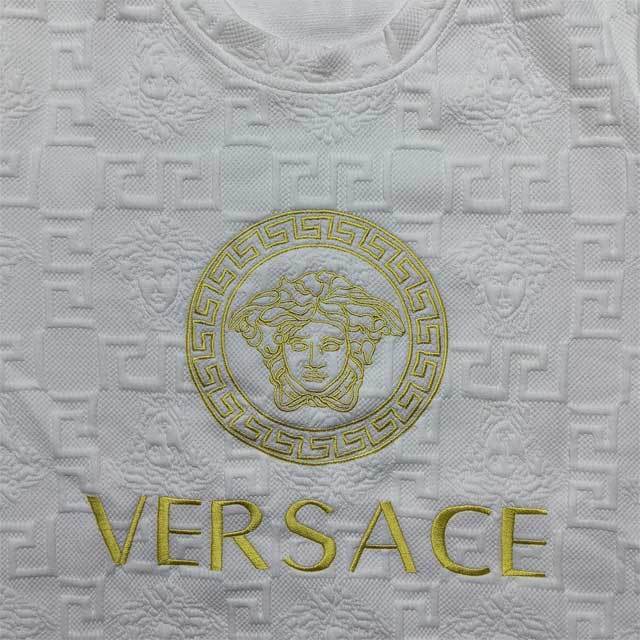 Fashion Embossing Embroidery Casual Short Set