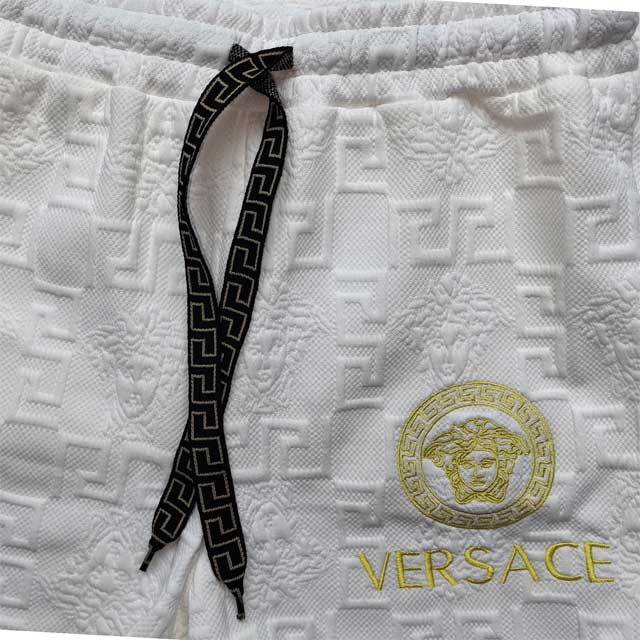 Fashion Embossing Embroidery Casual Short Set