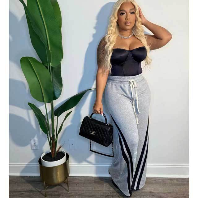 Drawstring Striped Jogger Pant