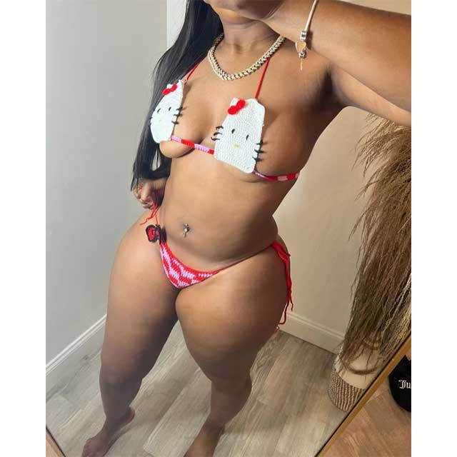 Hello-Kitty Crochet Bikinis Set