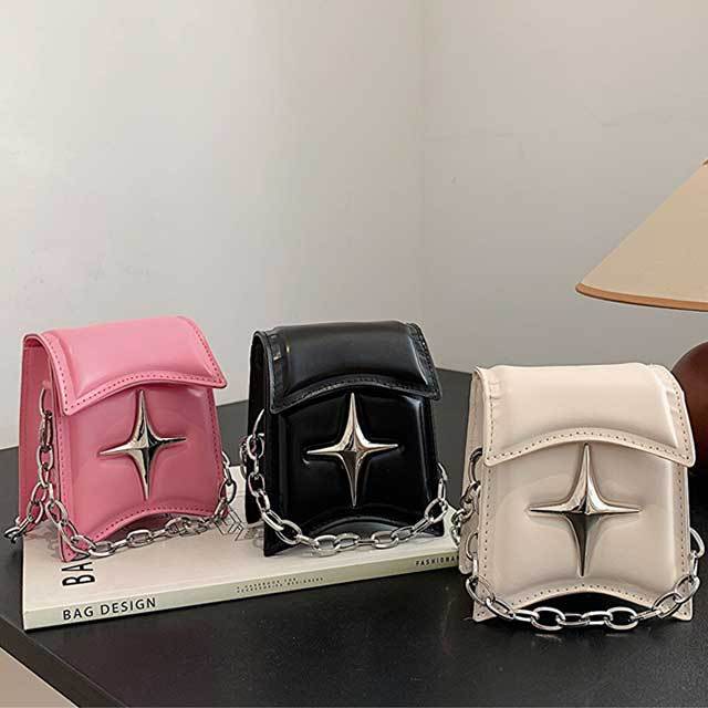 Stylish Simple Design Chains Crossbody Mini Bag